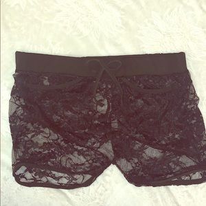Lace coverup shorts